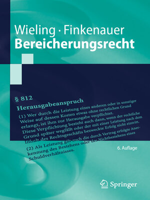 cover image of Bereicherungsrecht